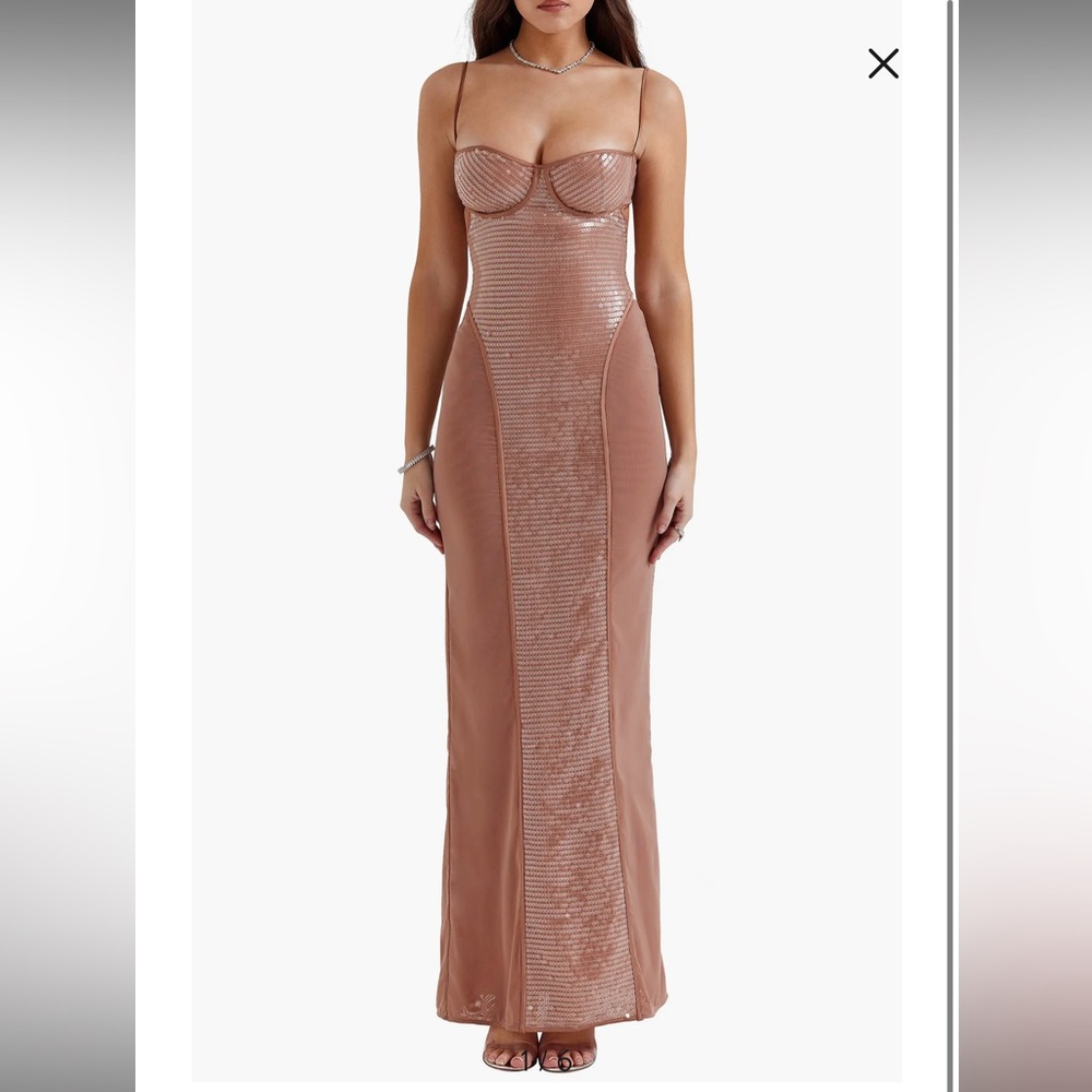 Bonita Sequin Cutout Maxi Cocktail Dress
HOUSE OF CB